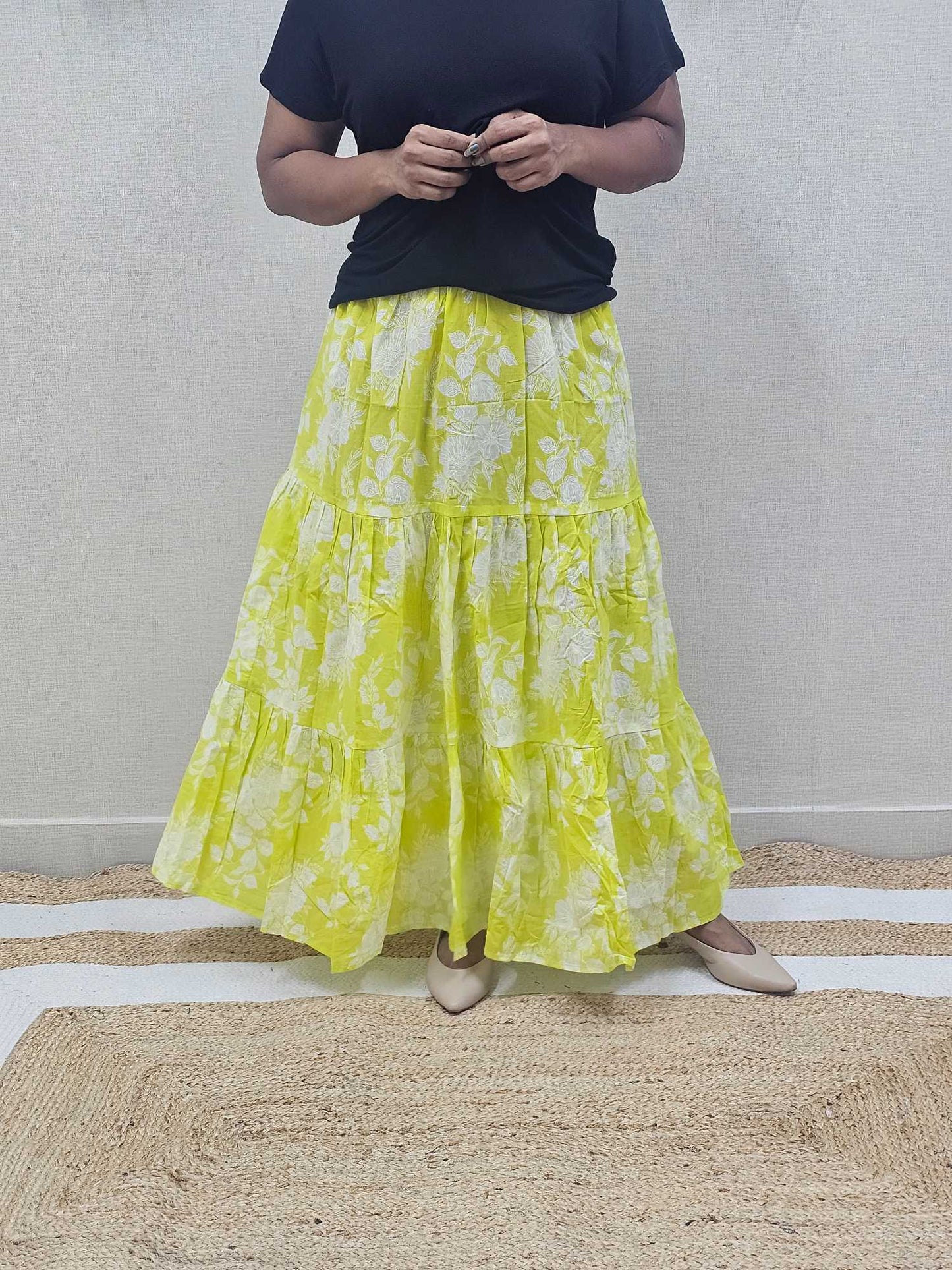 Pure Cotton Maxi Skirts - S2