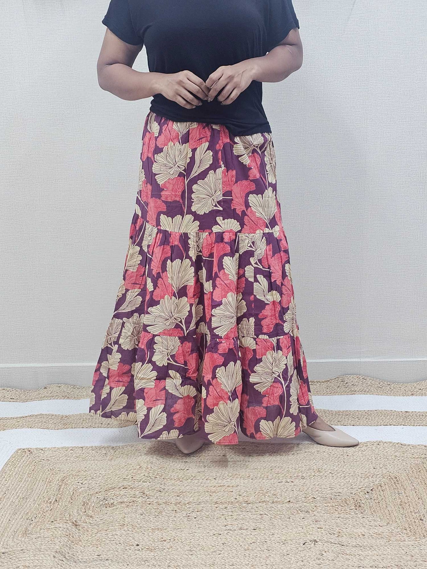 Pure Cotton Maxi Skirts - S7