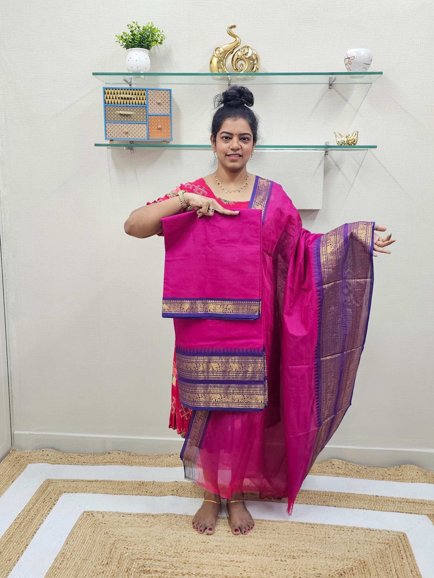 Kanchi Cotton Pink Colour