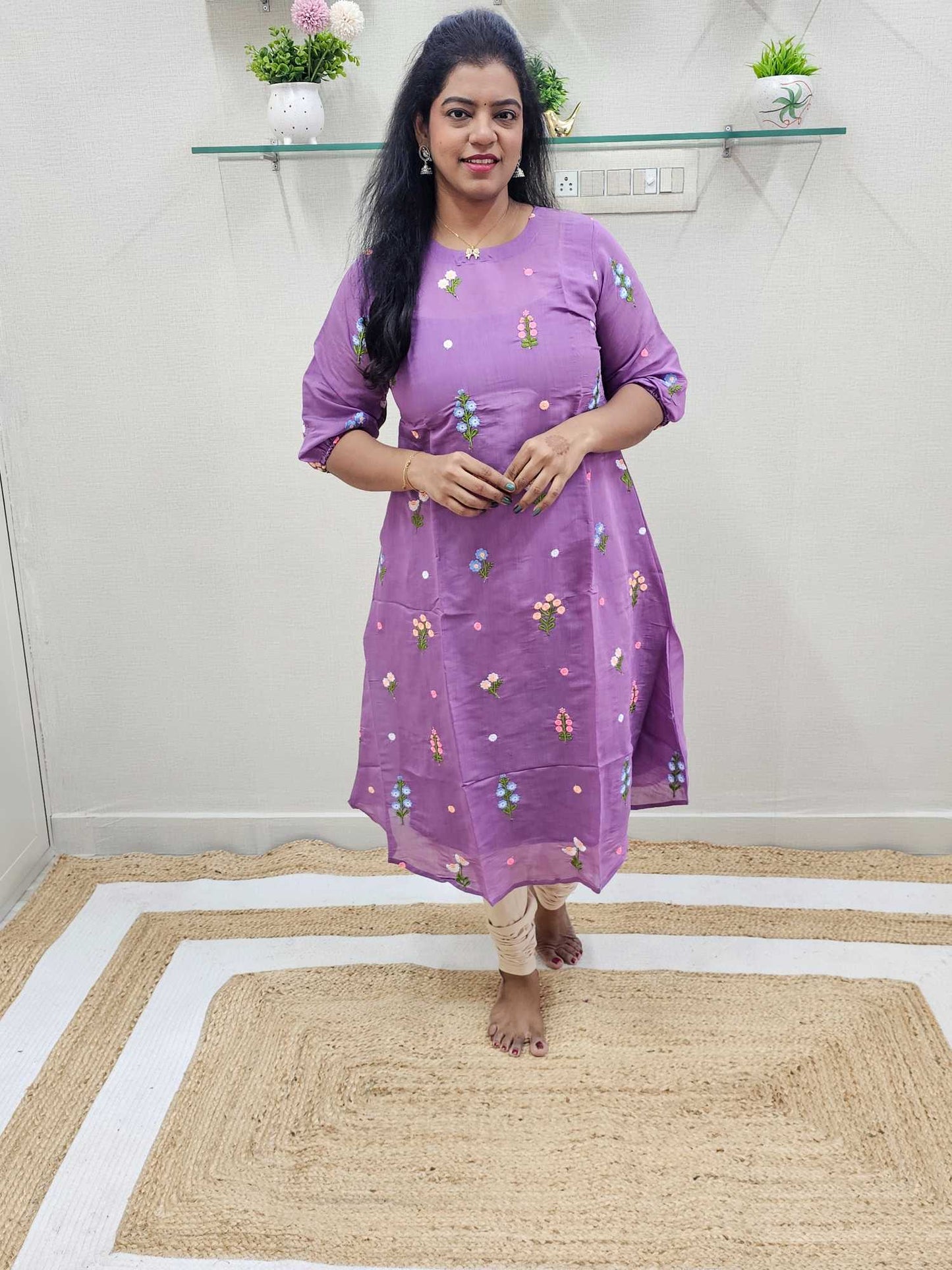 Mul Chander Embroidery Kurti