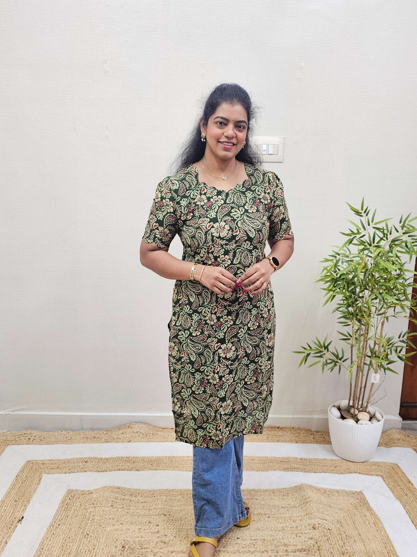 Pure Cotton straight Kurti - Ku200 - Sk15