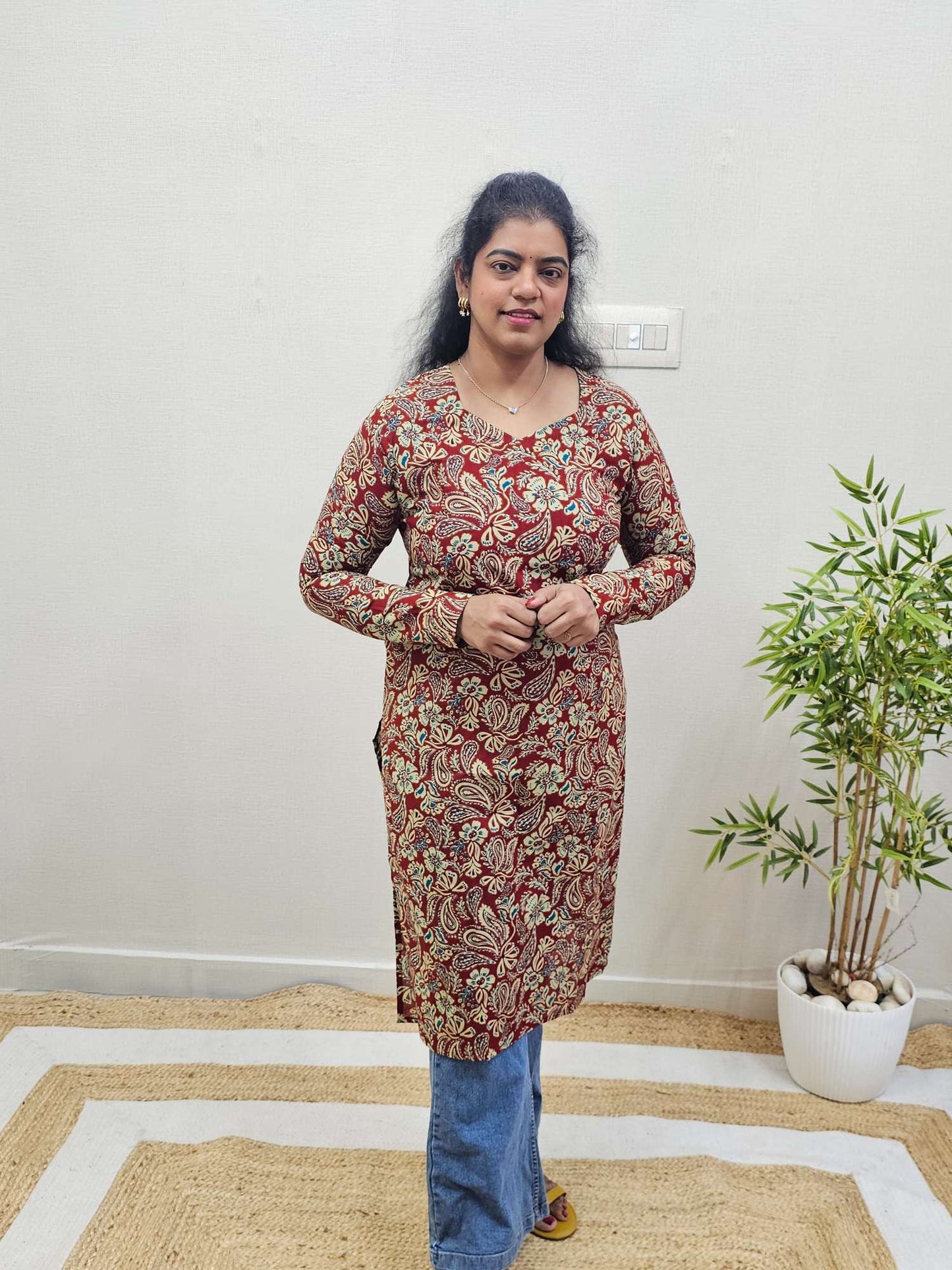 Pure Cotton Straight Kurti - Ku200 - SK18