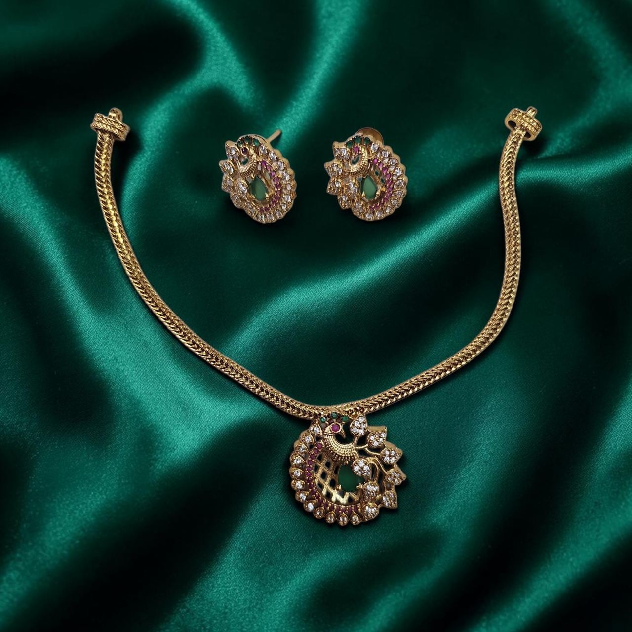 Gold Replica Ad stone Necklace - Jw42