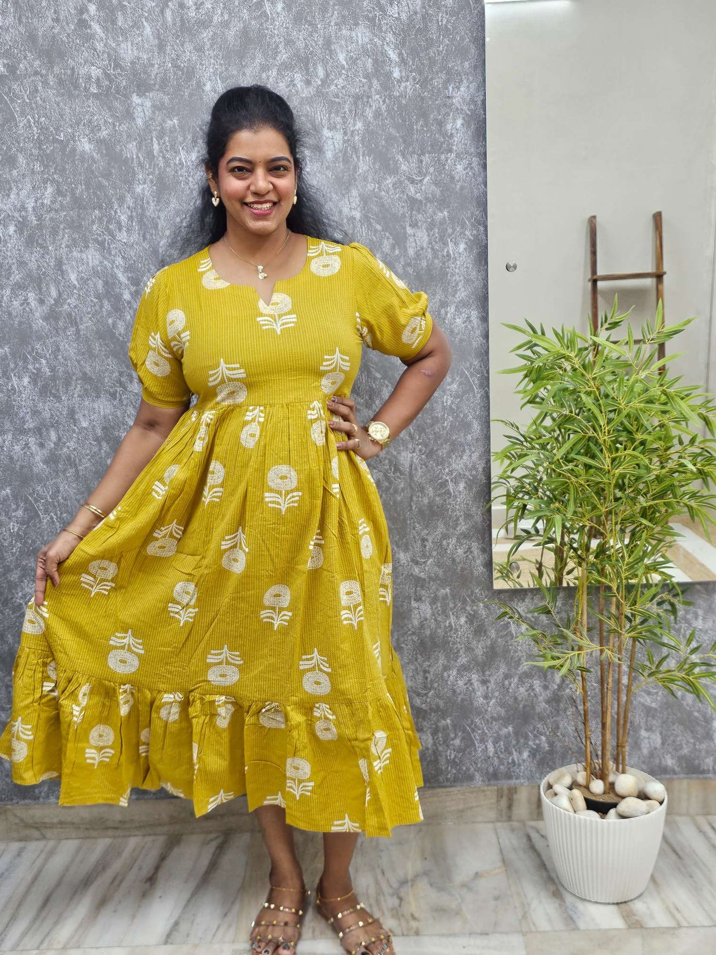Pure Cotton Anarkali Kurti - Ku199