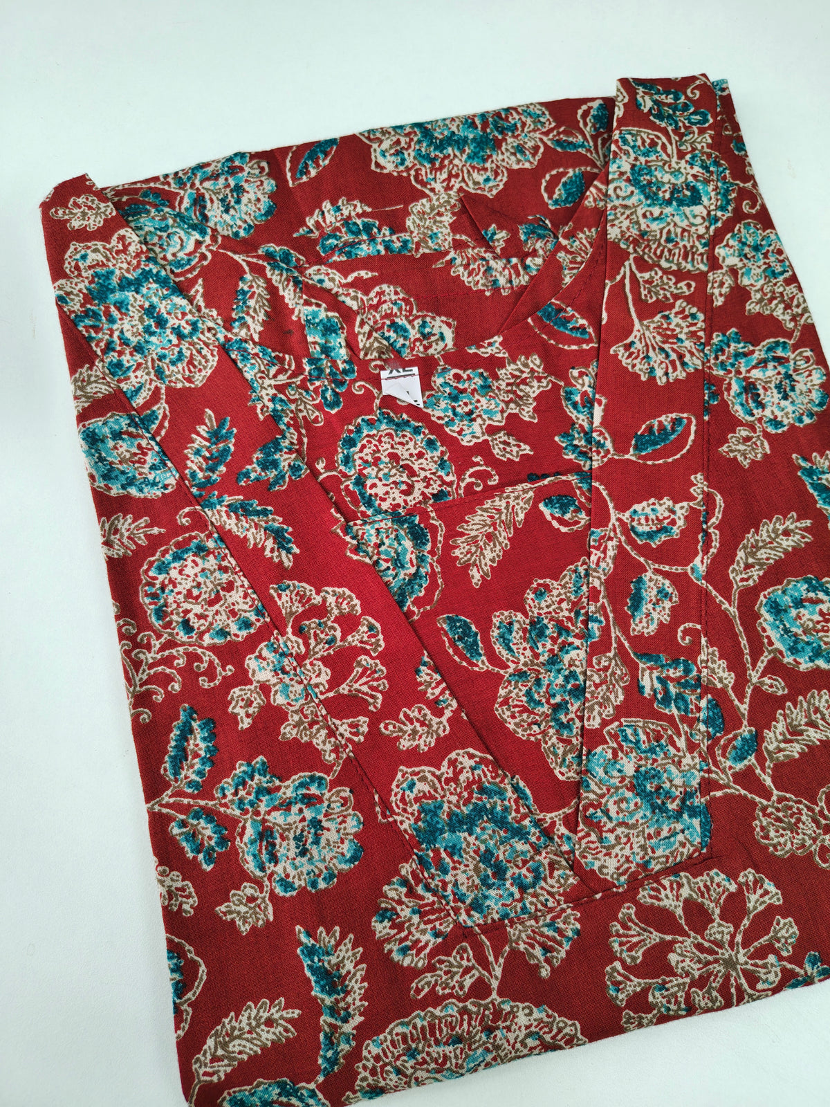 Rust-Red Colour Straight Kurti - Ku148