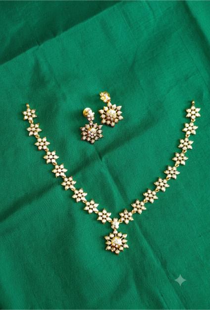 Ad White Stone Necklace - Jw296