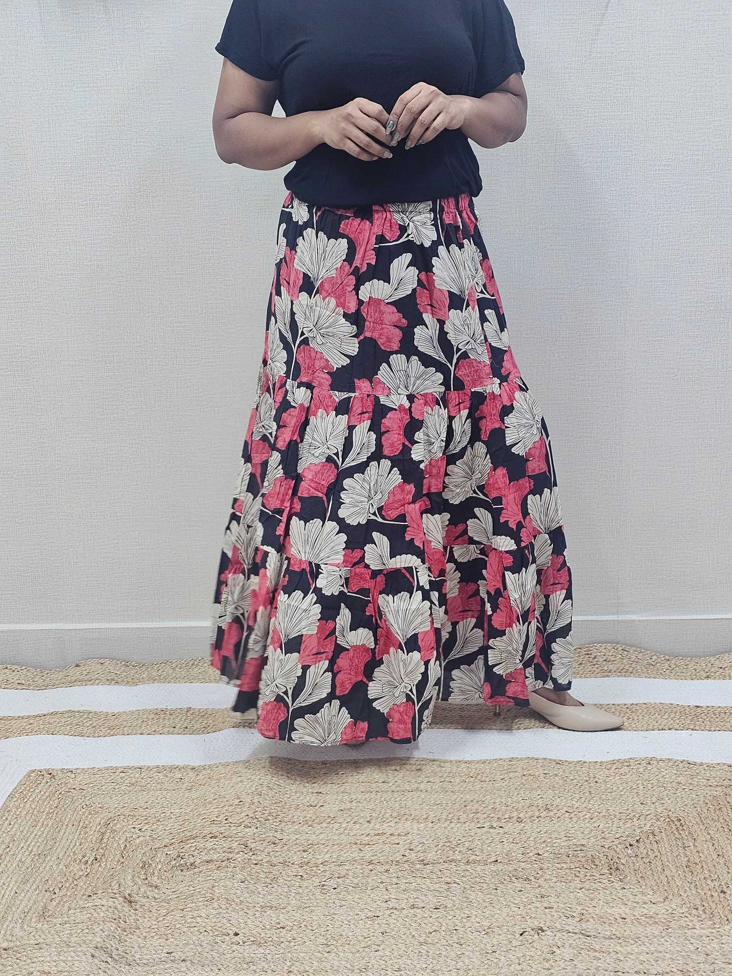 Pure Cotton Maxi Skirts - S8