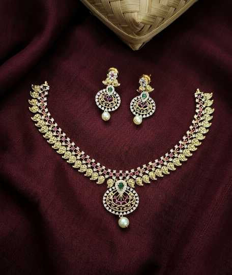 Gold Replica Ad stone necklace Jw83