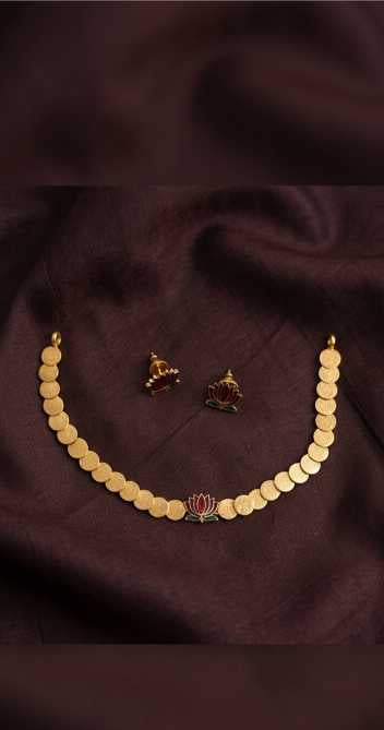 Single Line Coin necklace Jw85