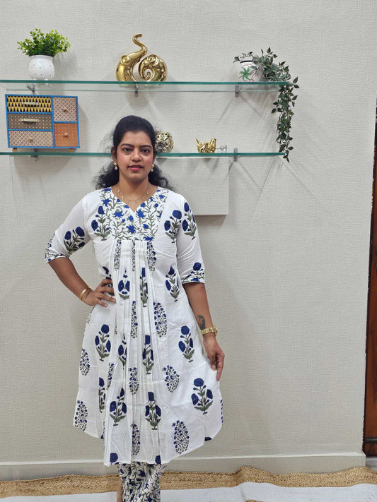 Cotton Blue Base Co - Ord set - Ku102
