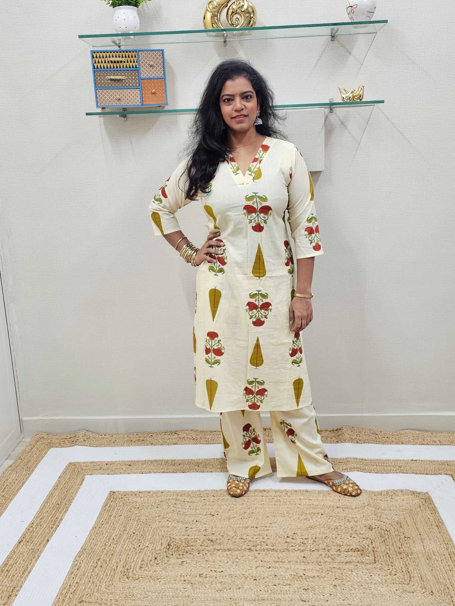 Pure Cotton Co- Ord set - ku956