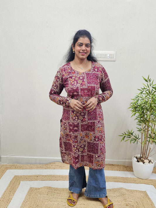 Pure Cotton Straight Kurti - Ku200 - SK 20