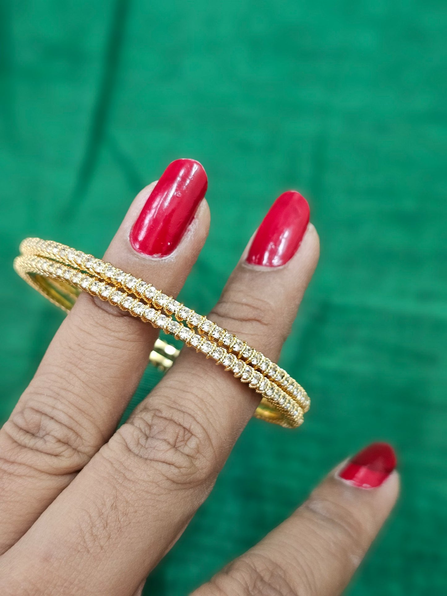Fully AD Stone Bangles- Jo15