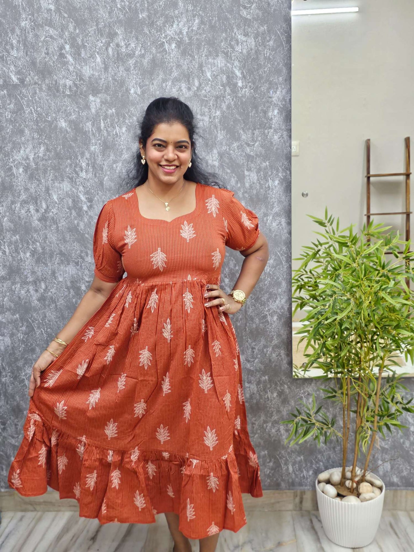 Pure Cotton Anarkali Kurti - Ku199