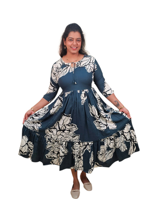 Full Flair Rayon Maxi -Ku211-M21