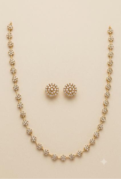 Gold Design Ad stone Diamond Mid Haram - Jw94