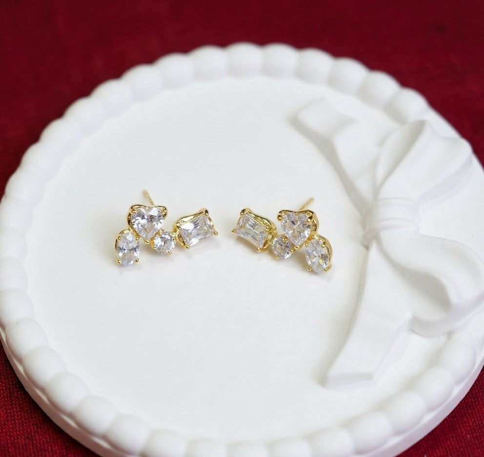 Elegant Multi-stone earring - JW275
