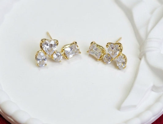 Elegant Multi-stone earring - JW275