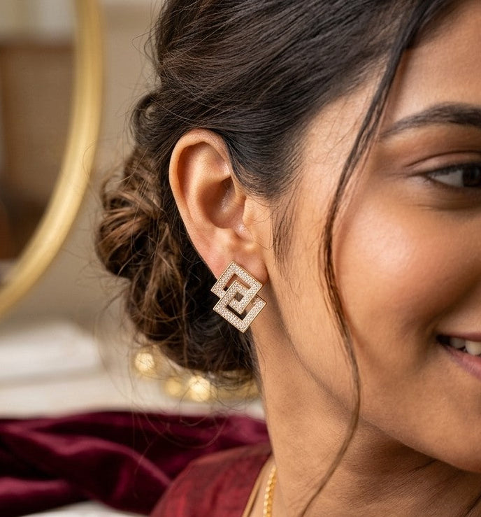 Square Stud Earring - JW276