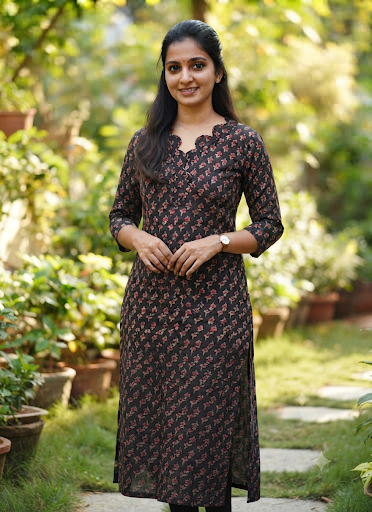 Beautiful Black Kurti - Ku148