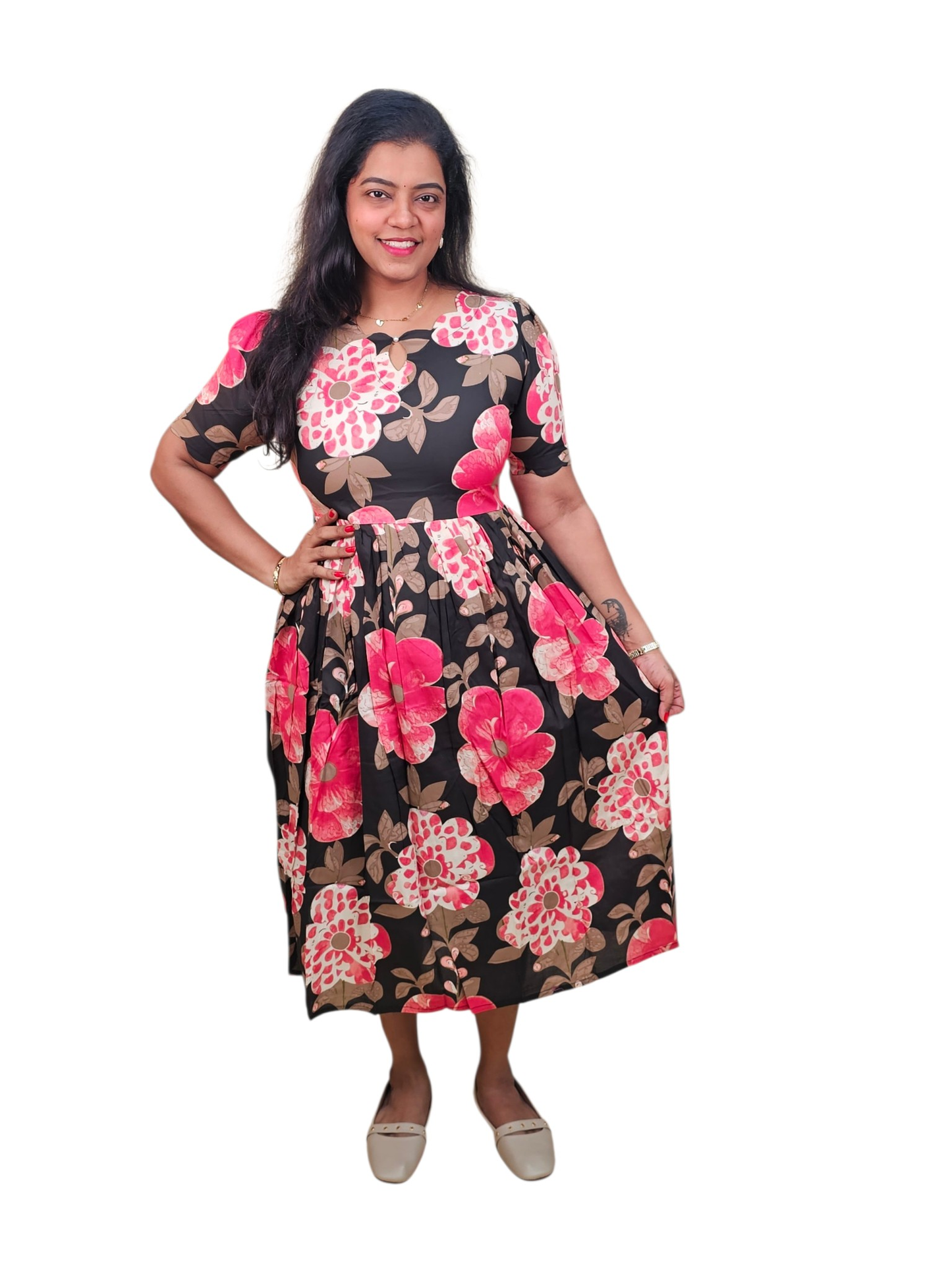 Pleated Pure Cotton Maxi - Ku212 - M26