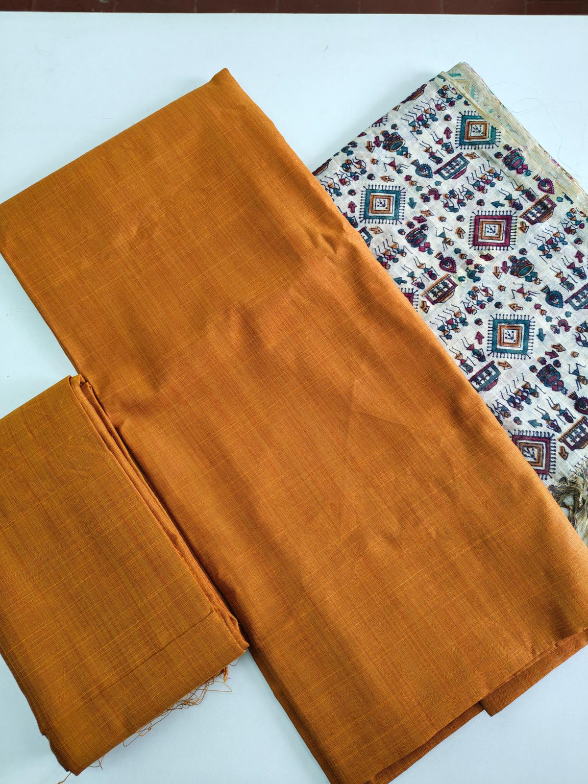 Raw Silk Cotton Salwar Suit - Sm160