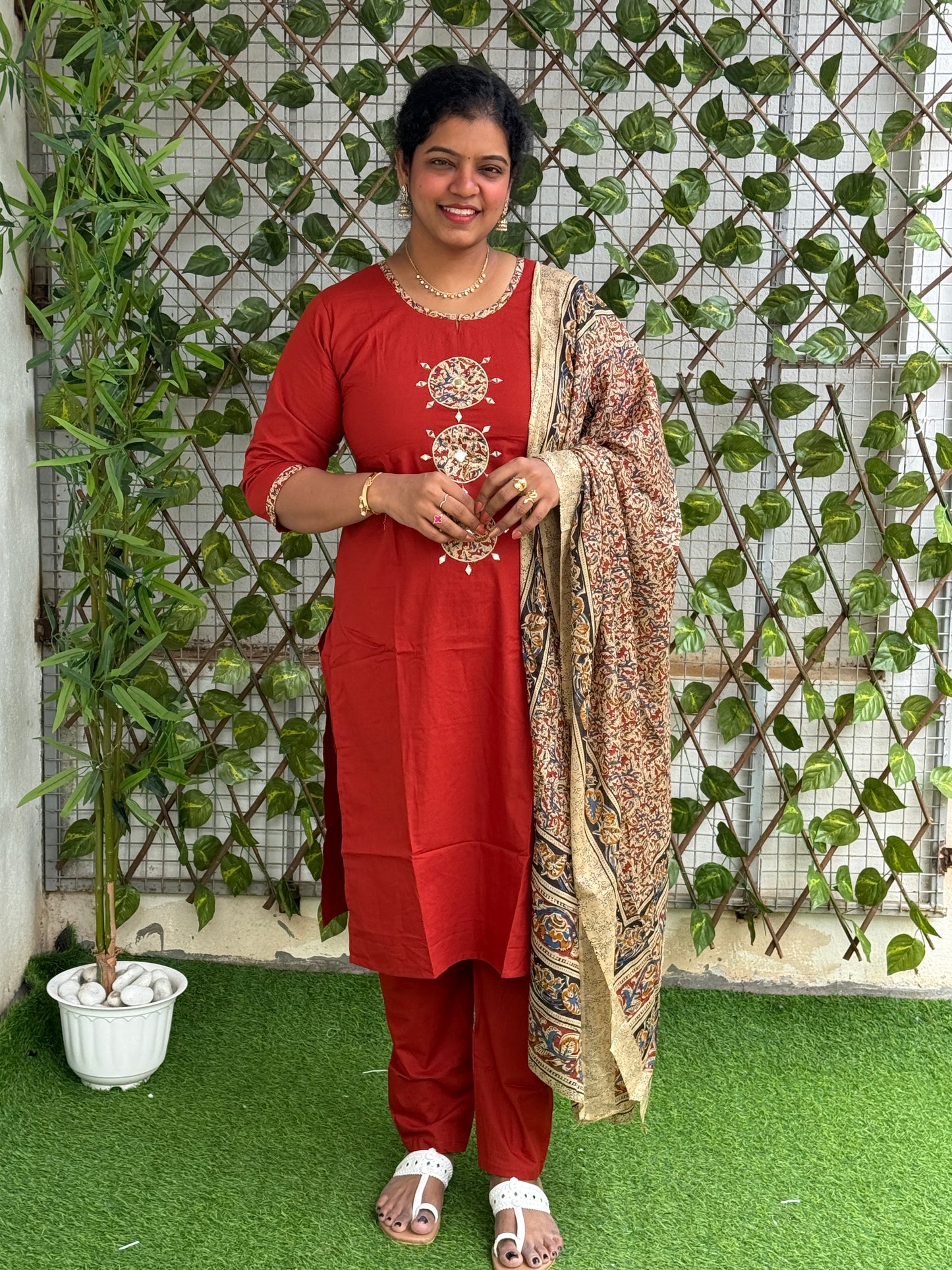 Pure Cotton 3 Pc Suits - Ku209
