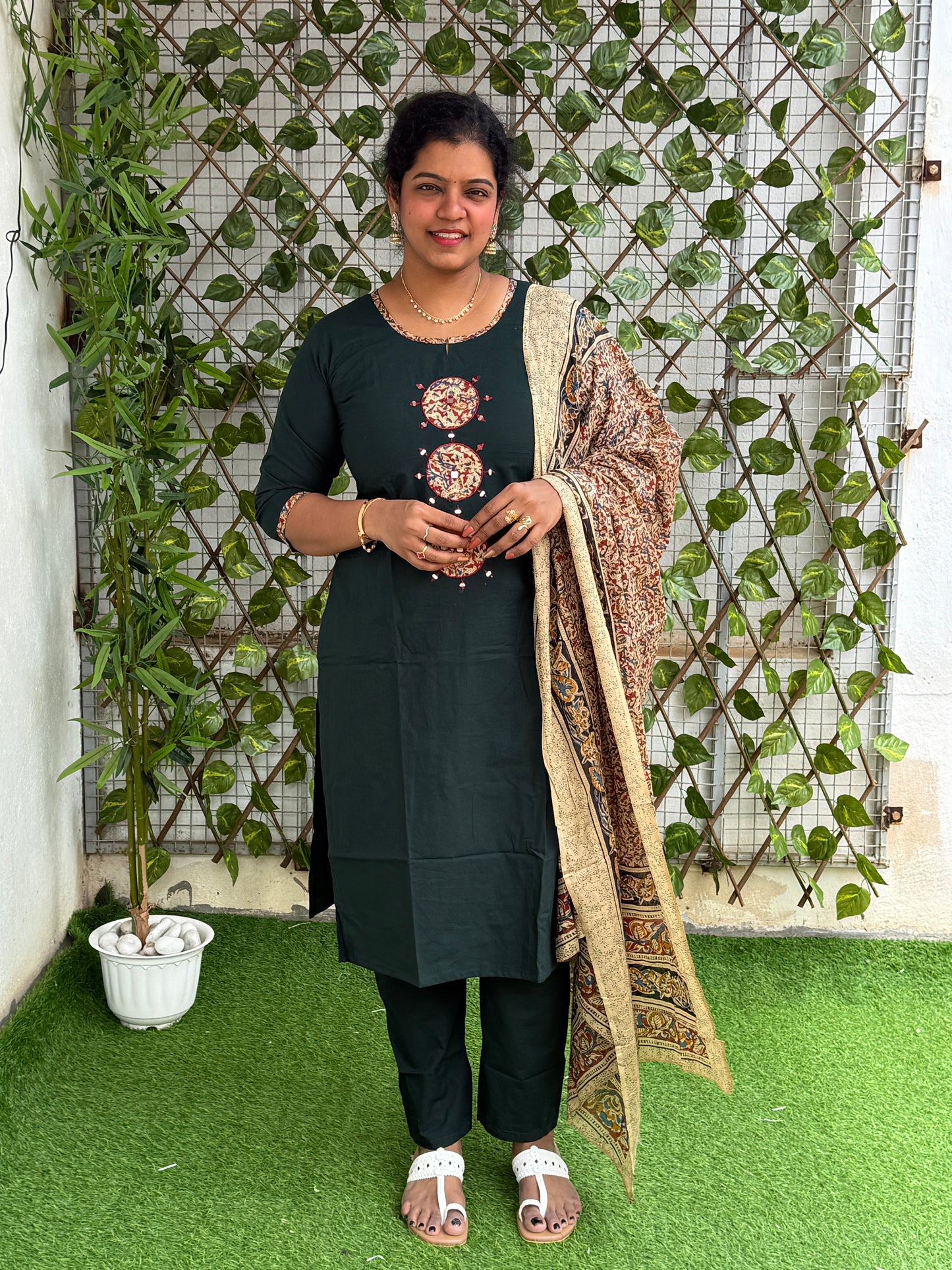 Pure Cotton 3 Pc suits - Ku209